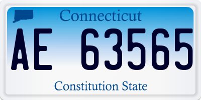 CT license plate AE63565