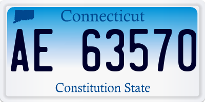 CT license plate AE63570