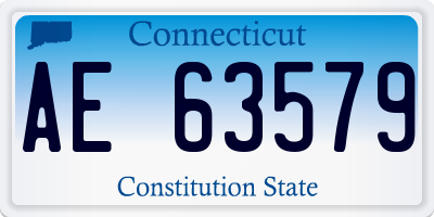 CT license plate AE63579