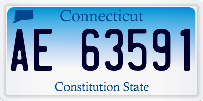 CT license plate AE63591