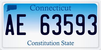 CT license plate AE63593