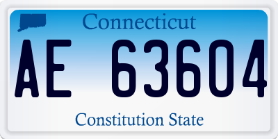 CT license plate AE63604