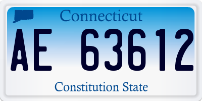 CT license plate AE63612