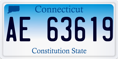 CT license plate AE63619