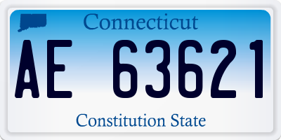 CT license plate AE63621