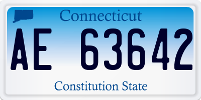 CT license plate AE63642
