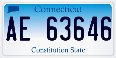 CT license plate AE63646