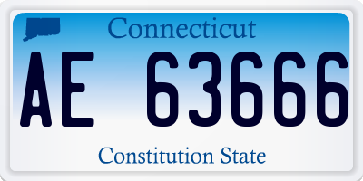 CT license plate AE63666