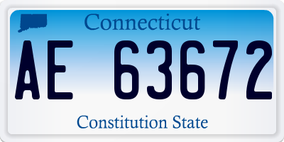 CT license plate AE63672