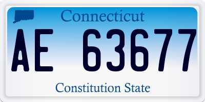 CT license plate AE63677