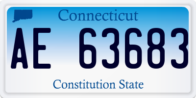 CT license plate AE63683