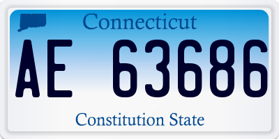 CT license plate AE63686