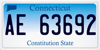 CT license plate AE63692