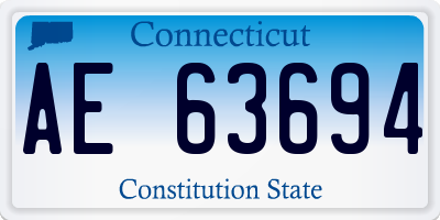 CT license plate AE63694