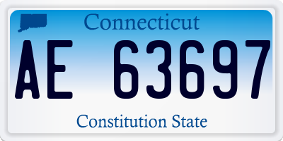 CT license plate AE63697