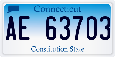 CT license plate AE63703