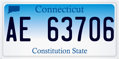 CT license plate AE63706