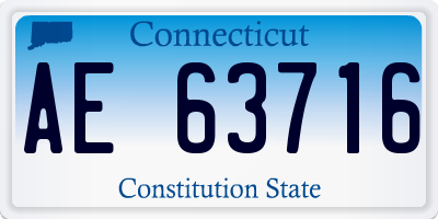 CT license plate AE63716