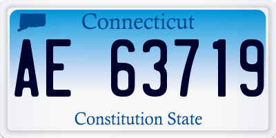 CT license plate AE63719