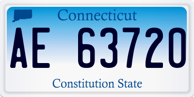 CT license plate AE63720