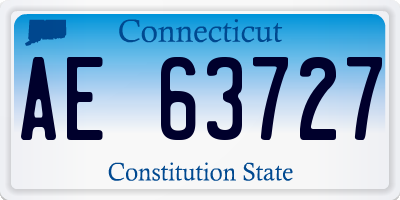 CT license plate AE63727