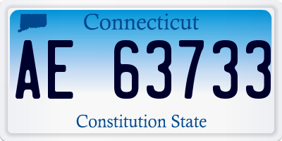 CT license plate AE63733