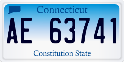 CT license plate AE63741