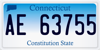 CT license plate AE63755