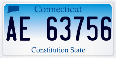 CT license plate AE63756