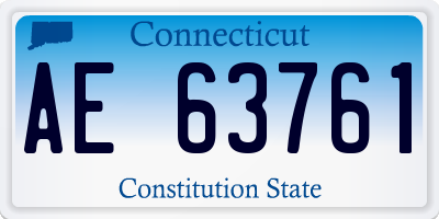 CT license plate AE63761