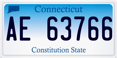 CT license plate AE63766