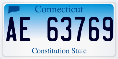 CT license plate AE63769
