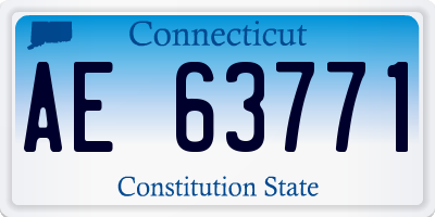 CT license plate AE63771