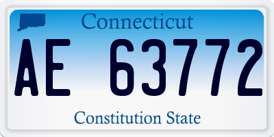 CT license plate AE63772