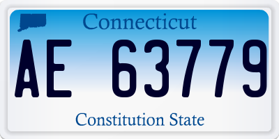 CT license plate AE63779