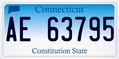 CT license plate AE63795
