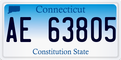 CT license plate AE63805