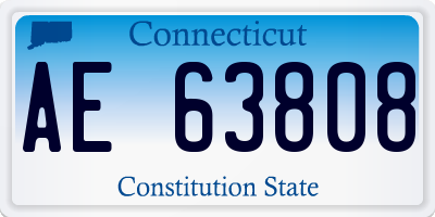 CT license plate AE63808