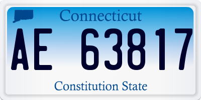 CT license plate AE63817