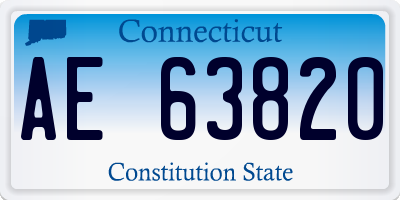 CT license plate AE63820