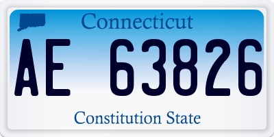 CT license plate AE63826
