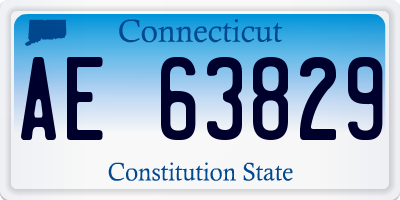 CT license plate AE63829