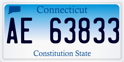 CT license plate AE63833