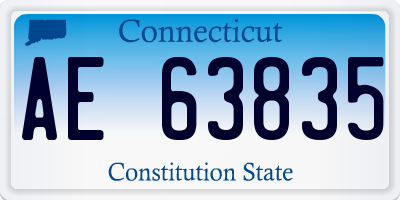 CT license plate AE63835