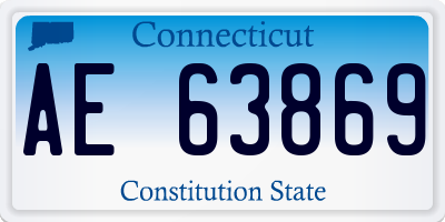 CT license plate AE63869