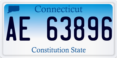 CT license plate AE63896