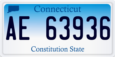 CT license plate AE63936