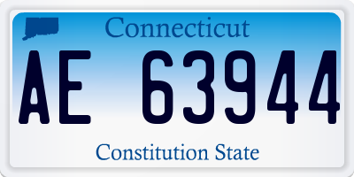 CT license plate AE63944