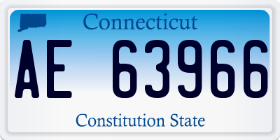 CT license plate AE63966