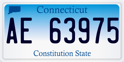 CT license plate AE63975